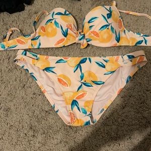 Shade and Shore. Grapefruits on it. Gold accents